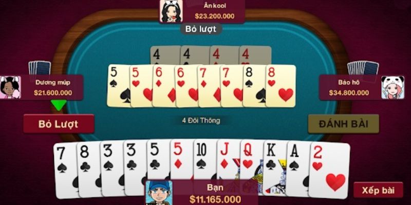 Hướng dẫn quy trình để chơi bài tiến lên