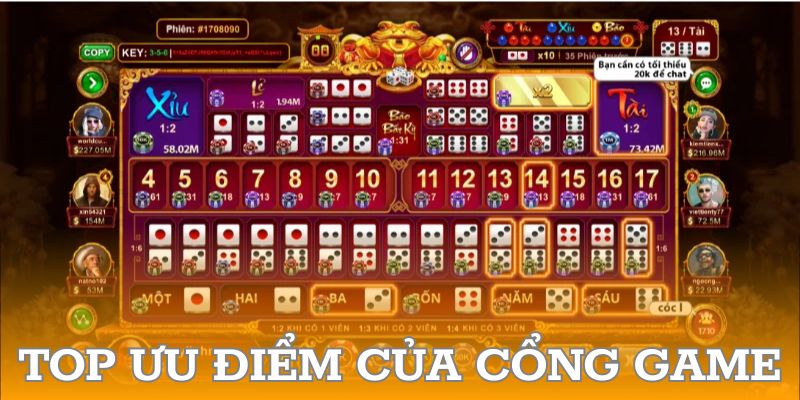 Top ưu điểm của cổng game cá cược trực tuyến hàng đầu SUNWIN